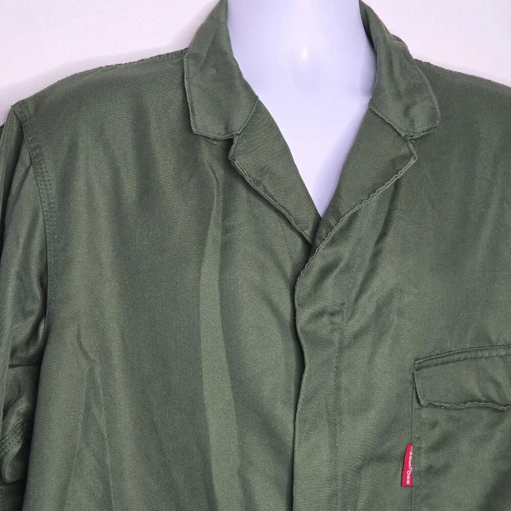 Sweet-Orr Green Full Zip Utility‎ Work Jacket Vintage Acid Repellent Sz 122 L/XL